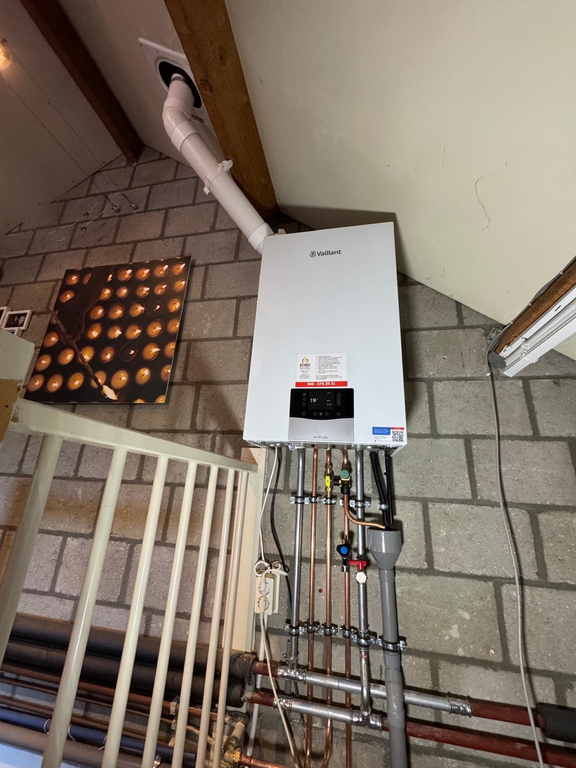Vaillant ecoTEC plus installatie met bestaand leidingwerk